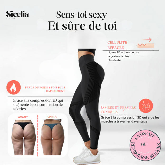 Leggings 3D Sicelia – Redessinez votre silhouette sans effort