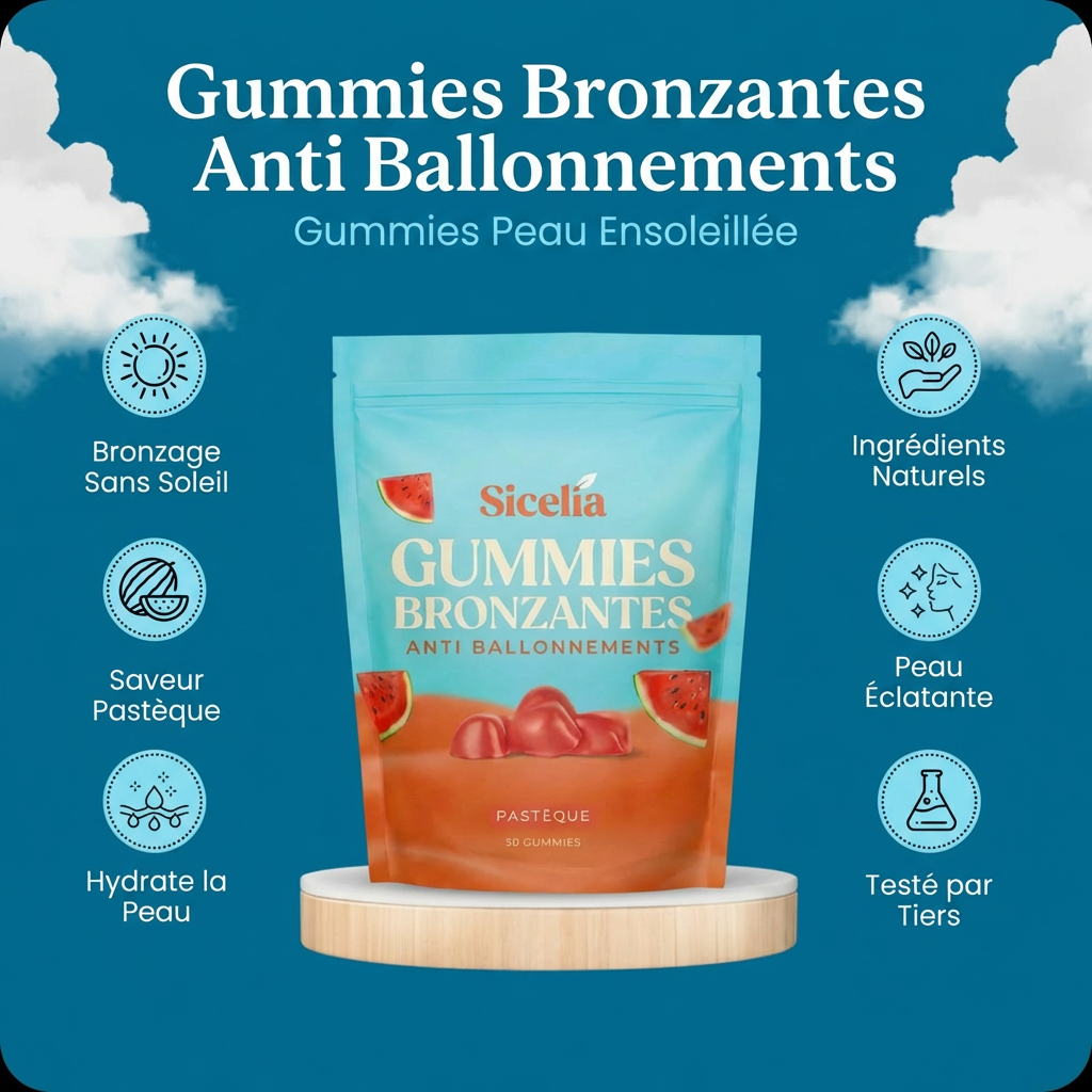 Gummies Bronzantes Anti-Ballonnements