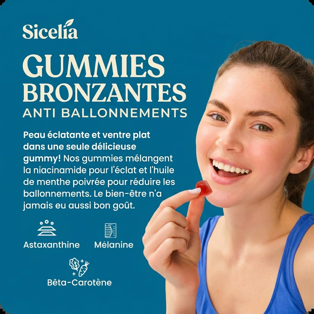 Gummies Bronzantes Anti-Ballonnements