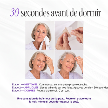 SICELIA™ Bandes Collagène Lissantes de Nuit – Rides & Ridules.